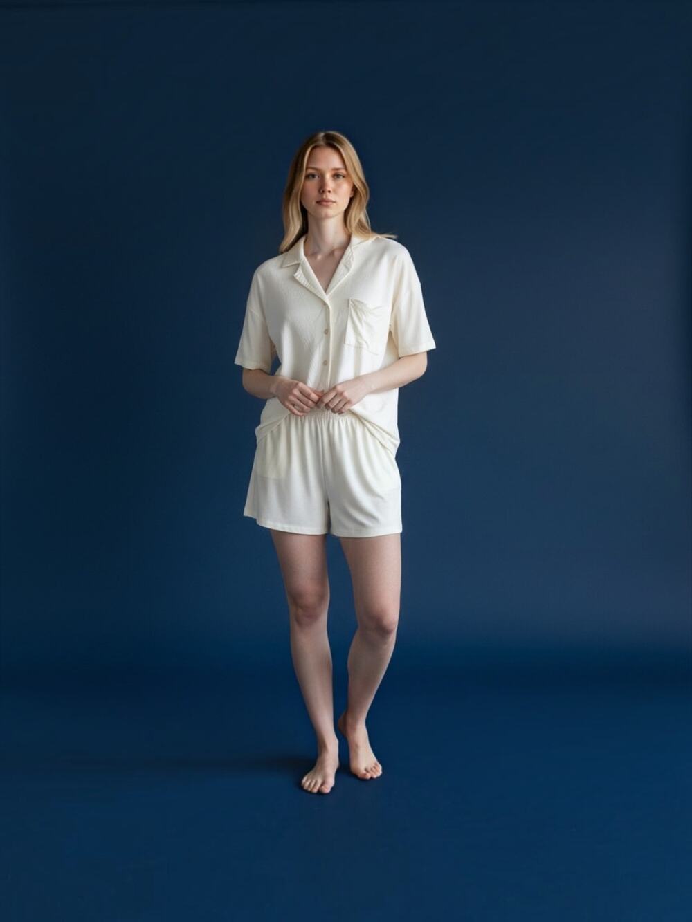 Richer Poorer Ivory Short-Sleeve Pajama Set XL